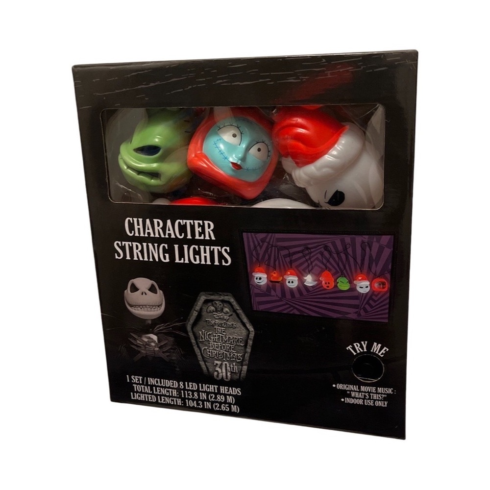 NIB The Nightmare Before Christmas Character String Lights Music “What’s This”